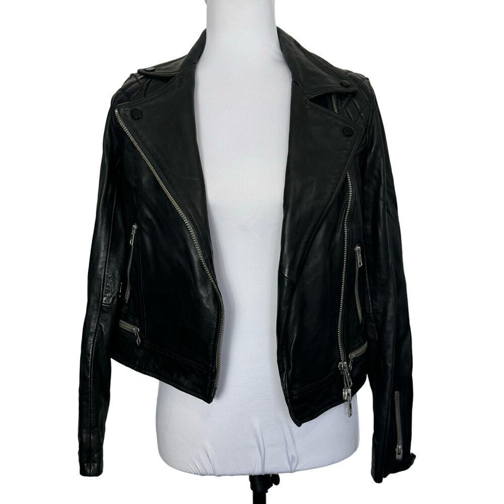 All Saints Leather Jacket Black‎ Size 0